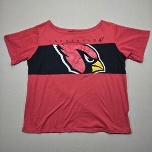 Cardinals NFL Team Apparel Graphic T-Shirt Short Sleeve‎ Top Women's XL